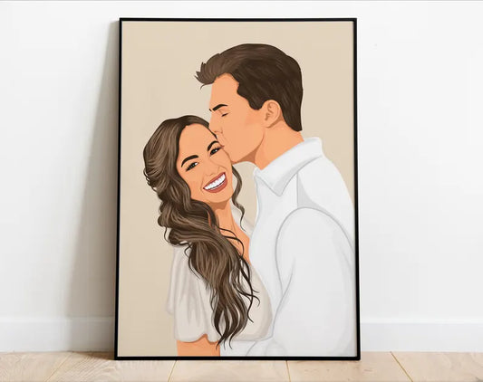 Faceless Portrait, custom illustration, personalised photo, photo illustration, personalised portrait, boyfriend gift, girlfriend gift